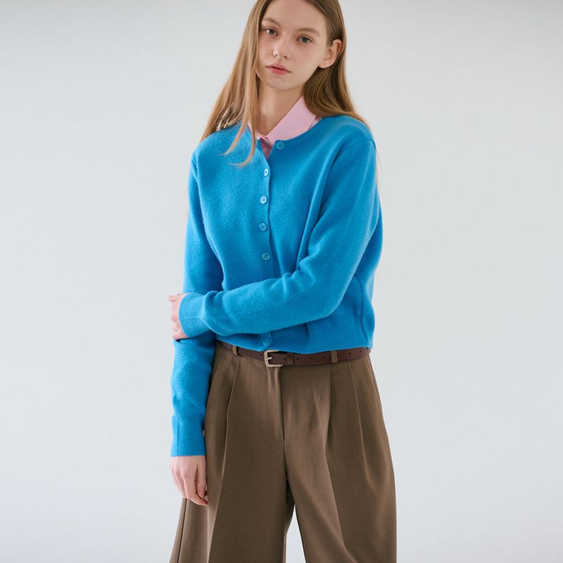 Two-Tuck Bermuda Pants Brown