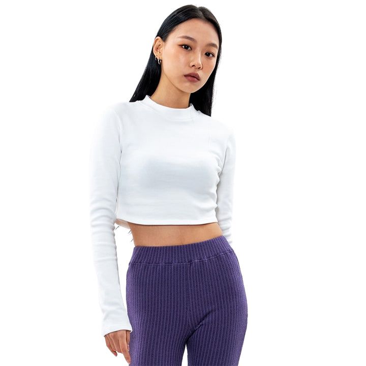 CROP MOCK NECK SLIM TOP