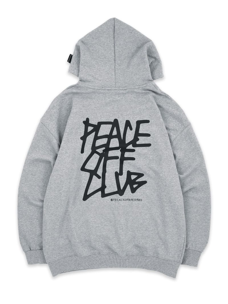 peaceoffclub（ピースオフクラブ）の「Tagging_Logo Hooded Sweatshirt GREY（Tops）」