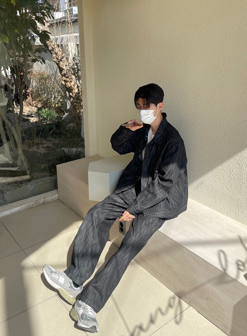 Fade set up trucker jacket