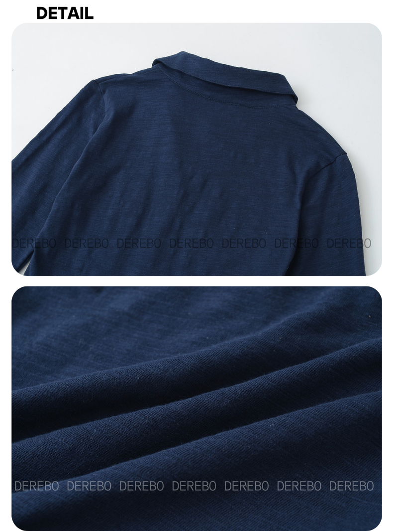 Soft Double Pocket Three-Quarter Slim Shirt