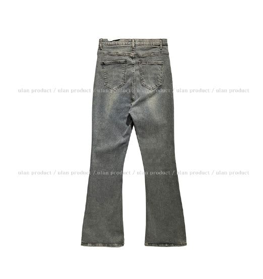 Grayish Washing Bootcut Denim Pants