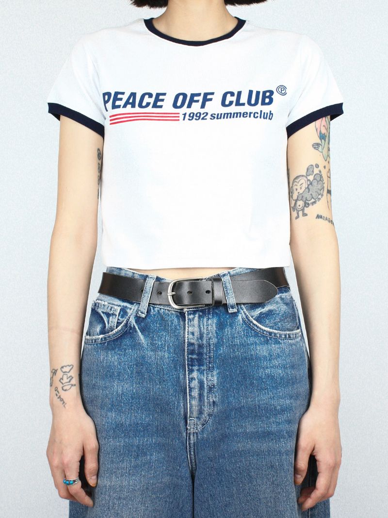 Signature_Logo Crop Tee WHITE