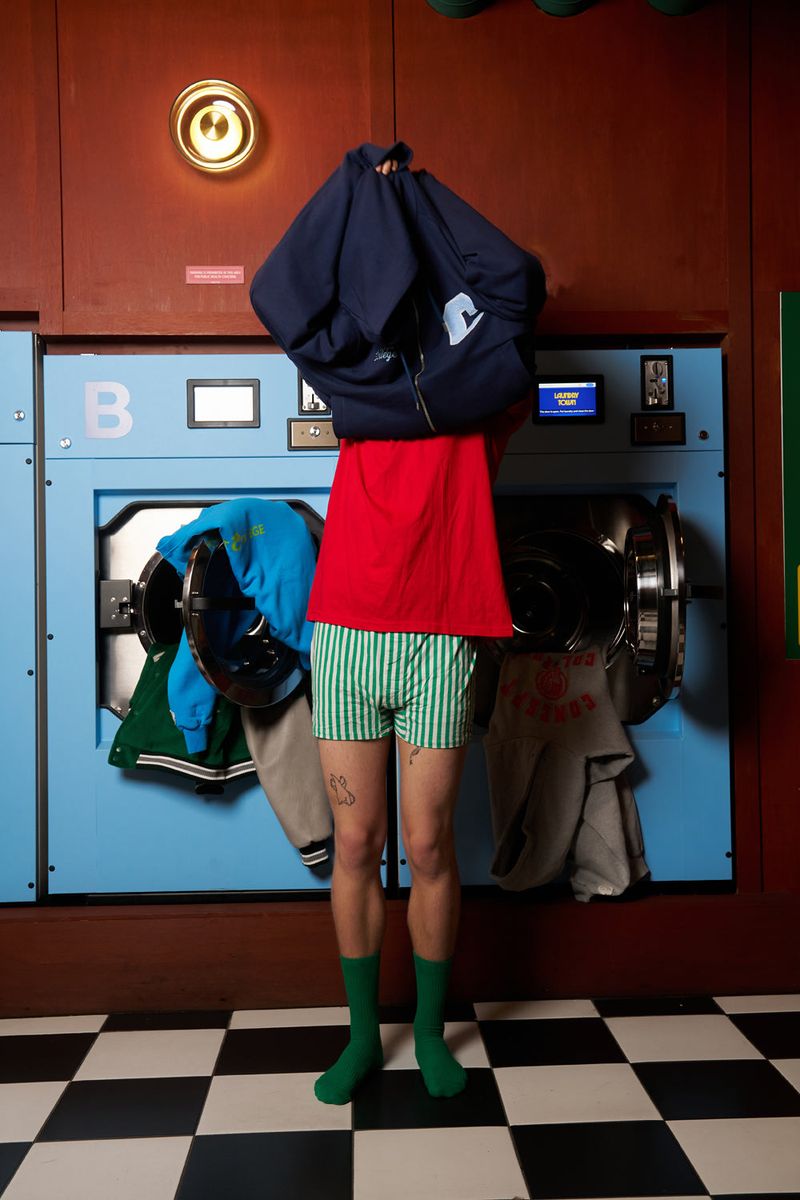 C Patch Zipper Hood Zip-Up / Navy [Unisex]