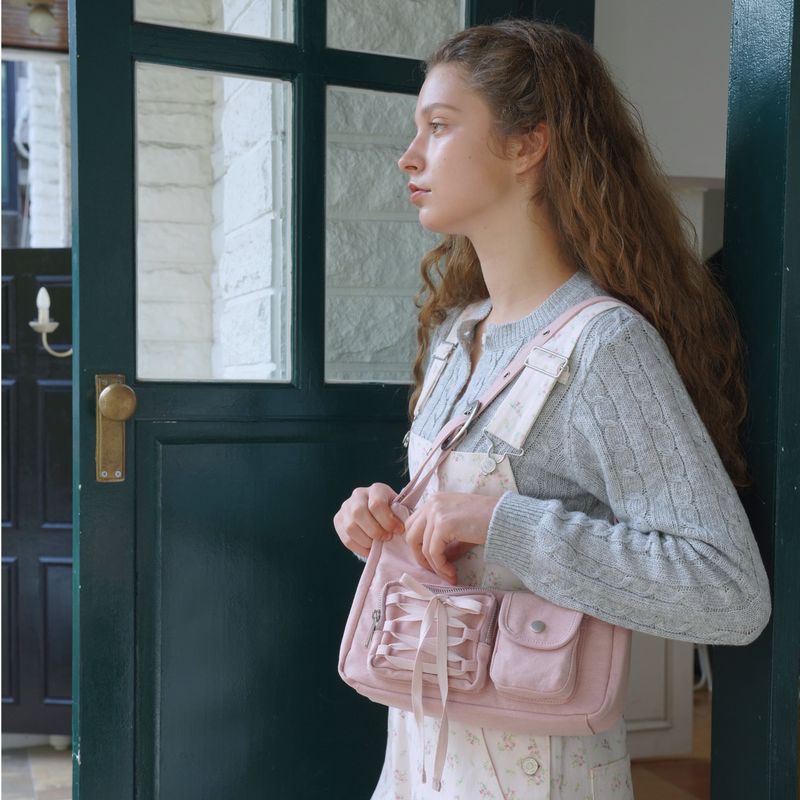 Ribbon hobo bag_pink