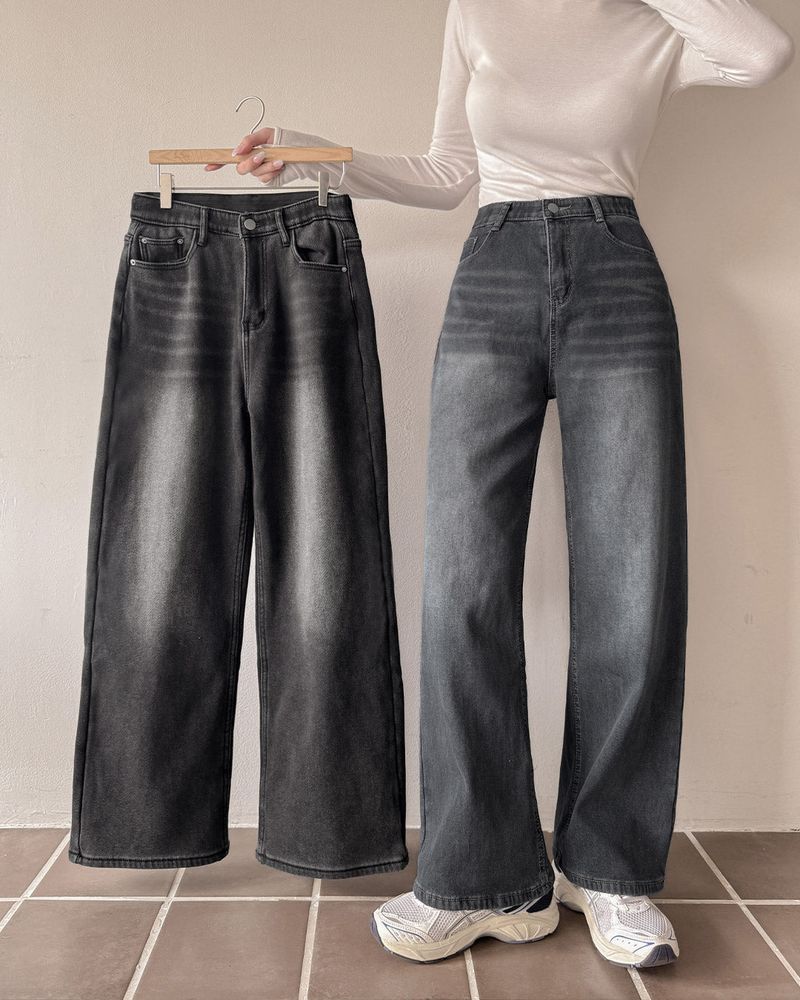 MAYBINS(メイビンス)の「Fleece wide denim pants(Pants)」