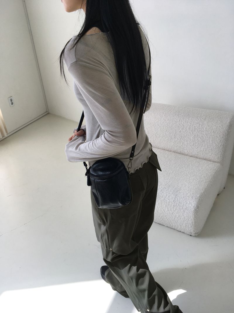 Haas Rivet Pintuck Cotton Wide Pants