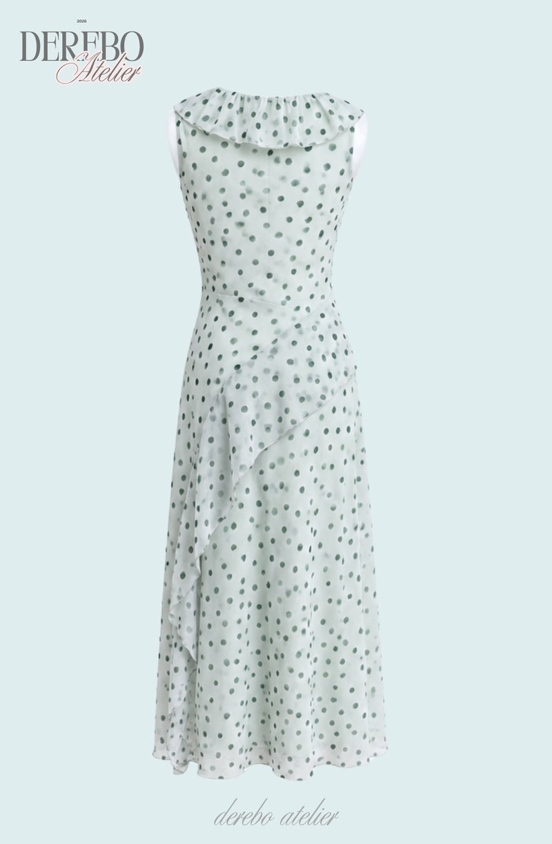 Mint Soufflé Frill Long Dress