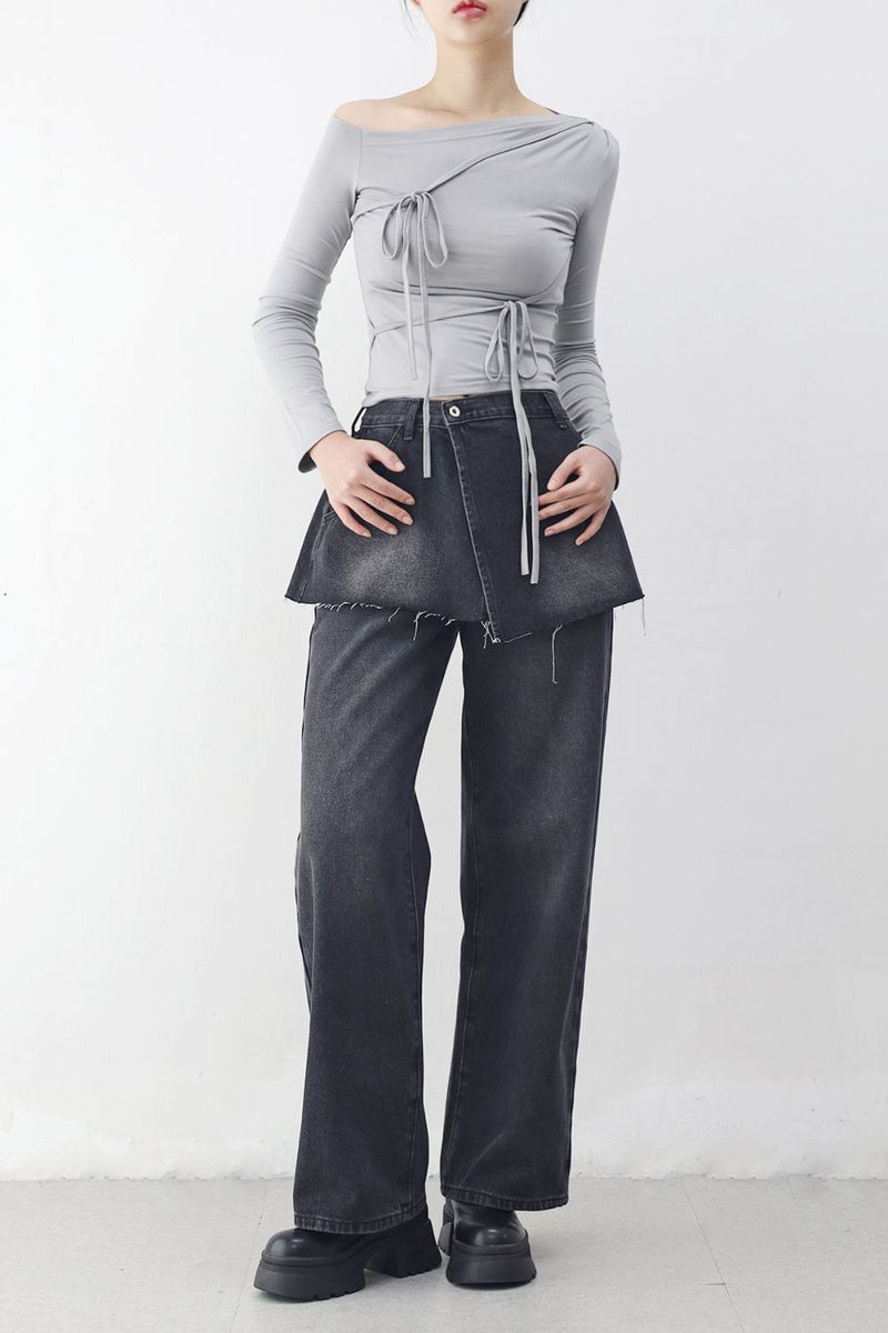 NONCODE（ノンコード）の「Corinne Denim Layered Pants（Pants）」