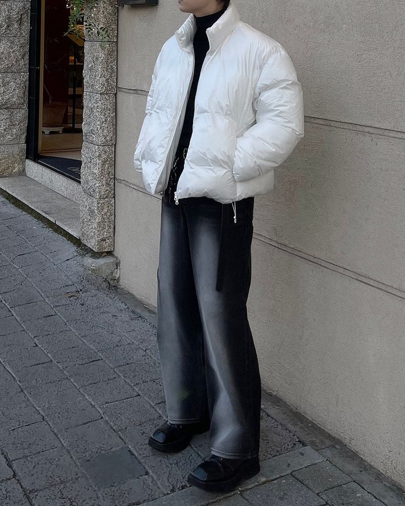SK Carbin Crop Padding puffer jacket (2 colors)