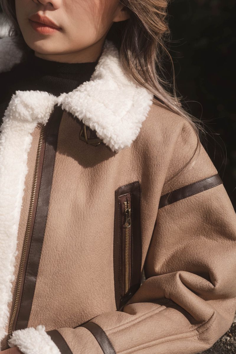 Mocha Fleece Faux Jacket
