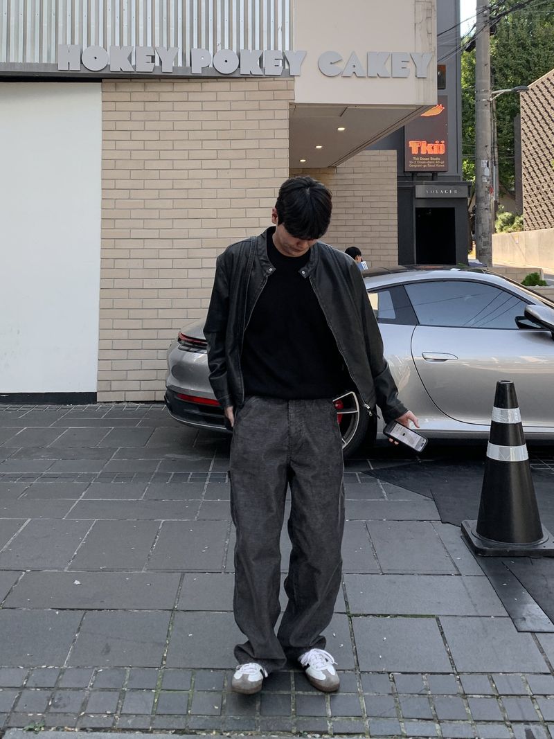 Patch corduroy carpenter denim