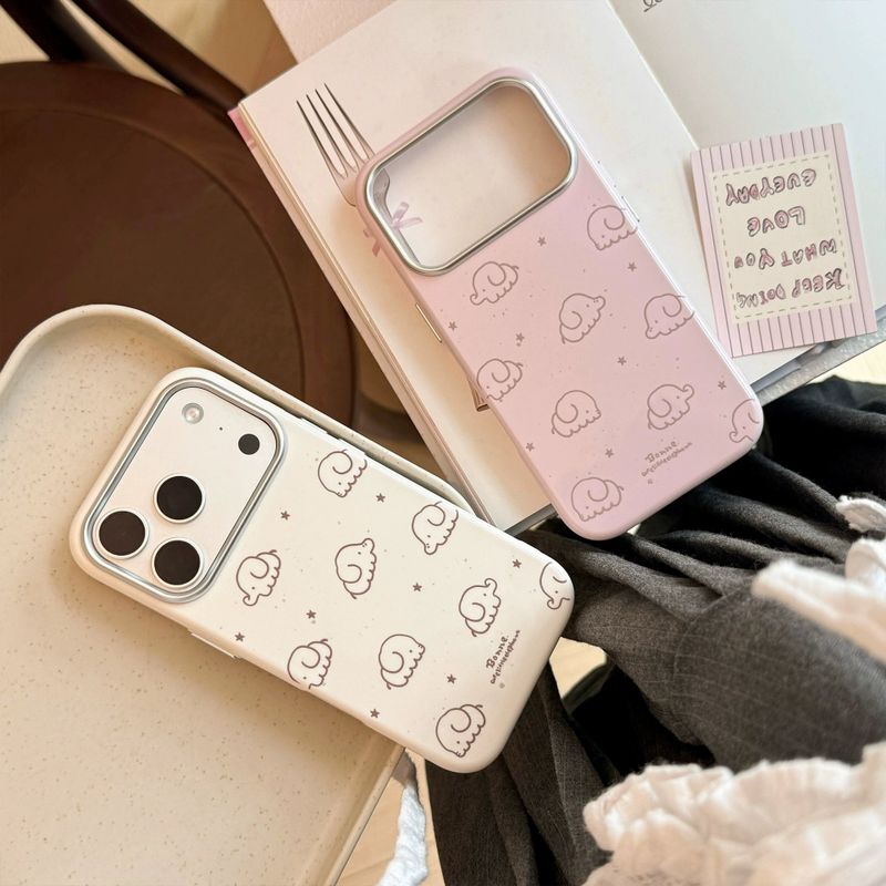 Minimal Line Elephant Soft Phone Case