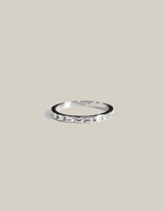 Rough Textured Wish Ring Silver