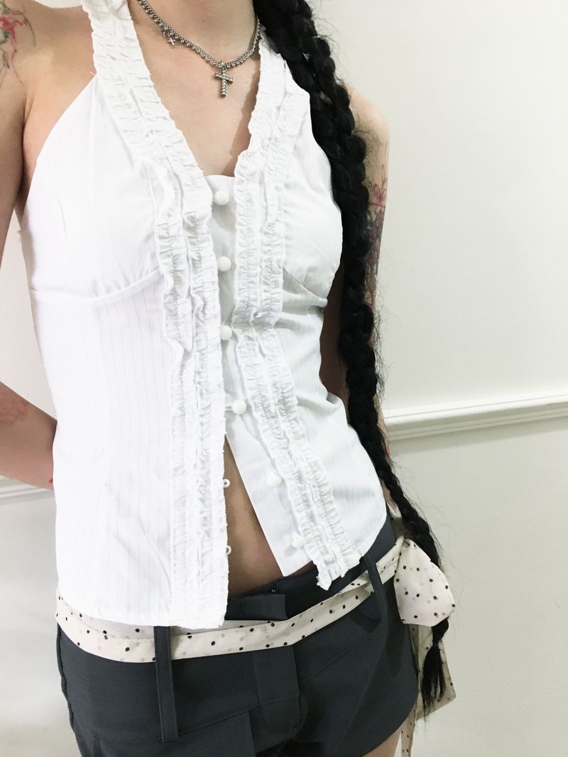 Dot cross necklace