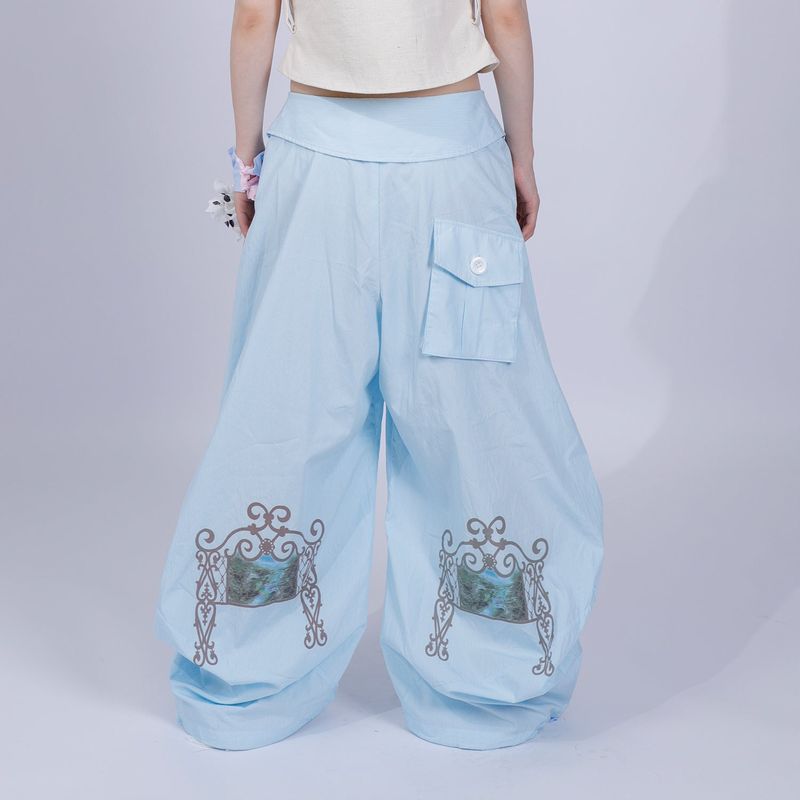 blue stripe fatty,saggy pants