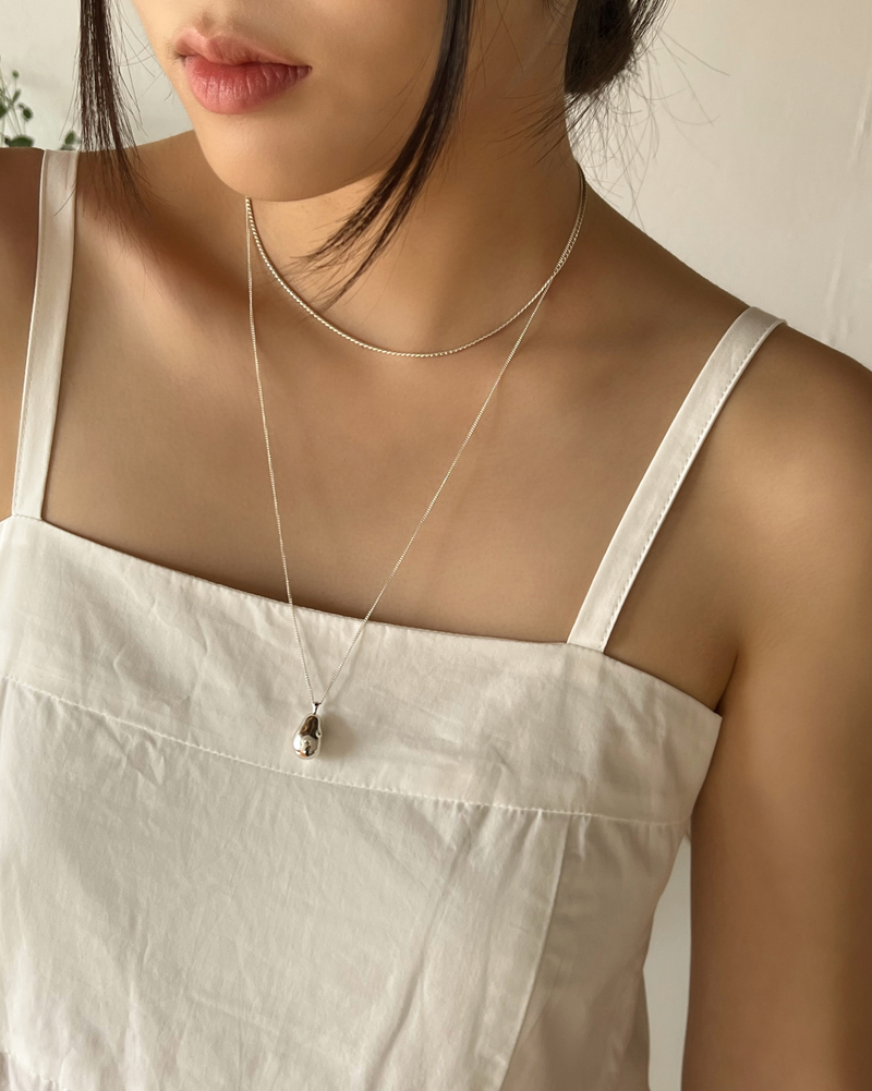 Sweet pear necklace (silver)