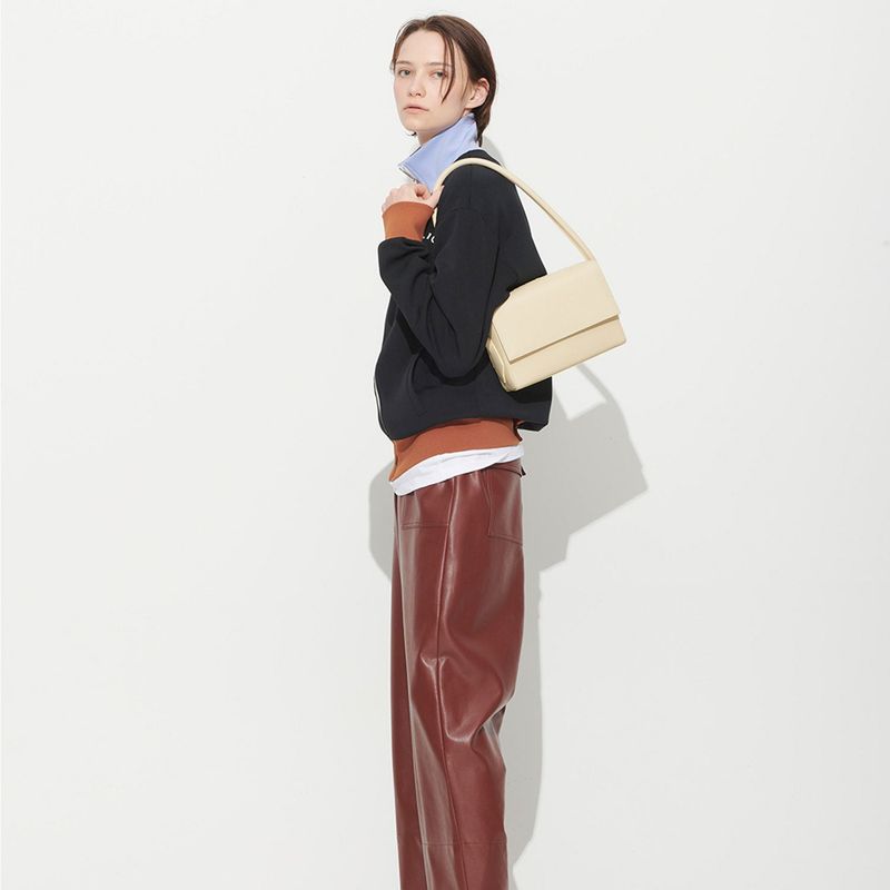  PUBLICKA JULY SHOULDER BAG, BUTTER