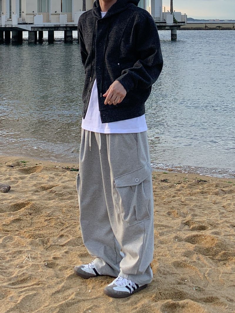 Dean Button Cargo Sweat Pants