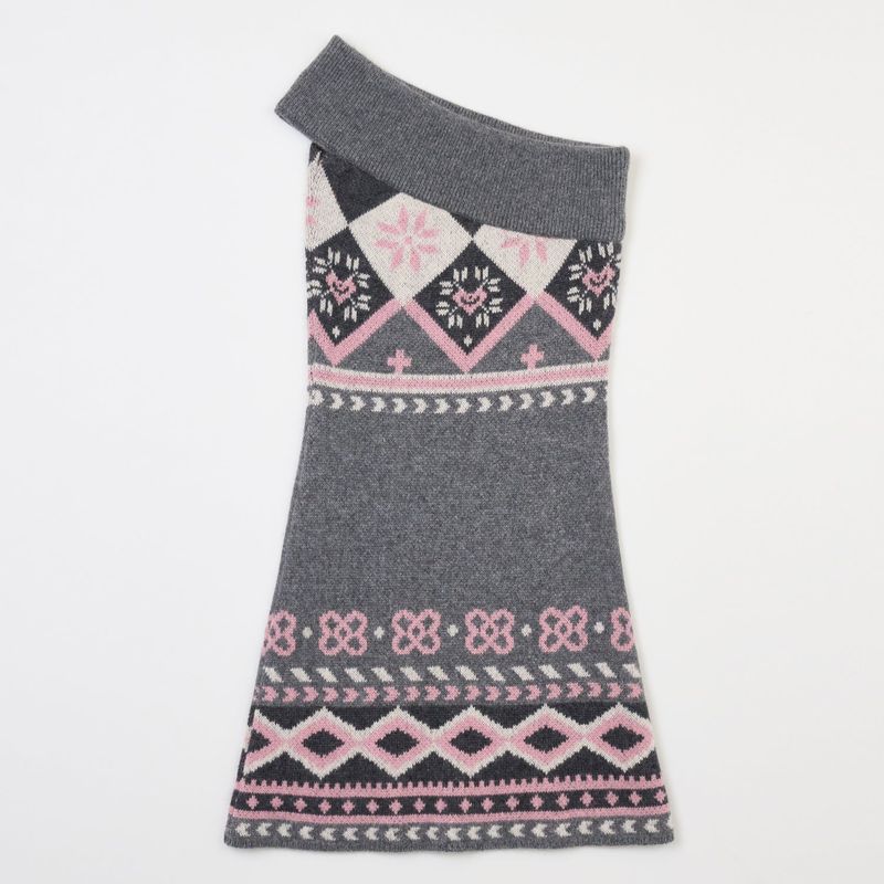  PAIR ISLE OFF SHOULDER KNIT DRESS