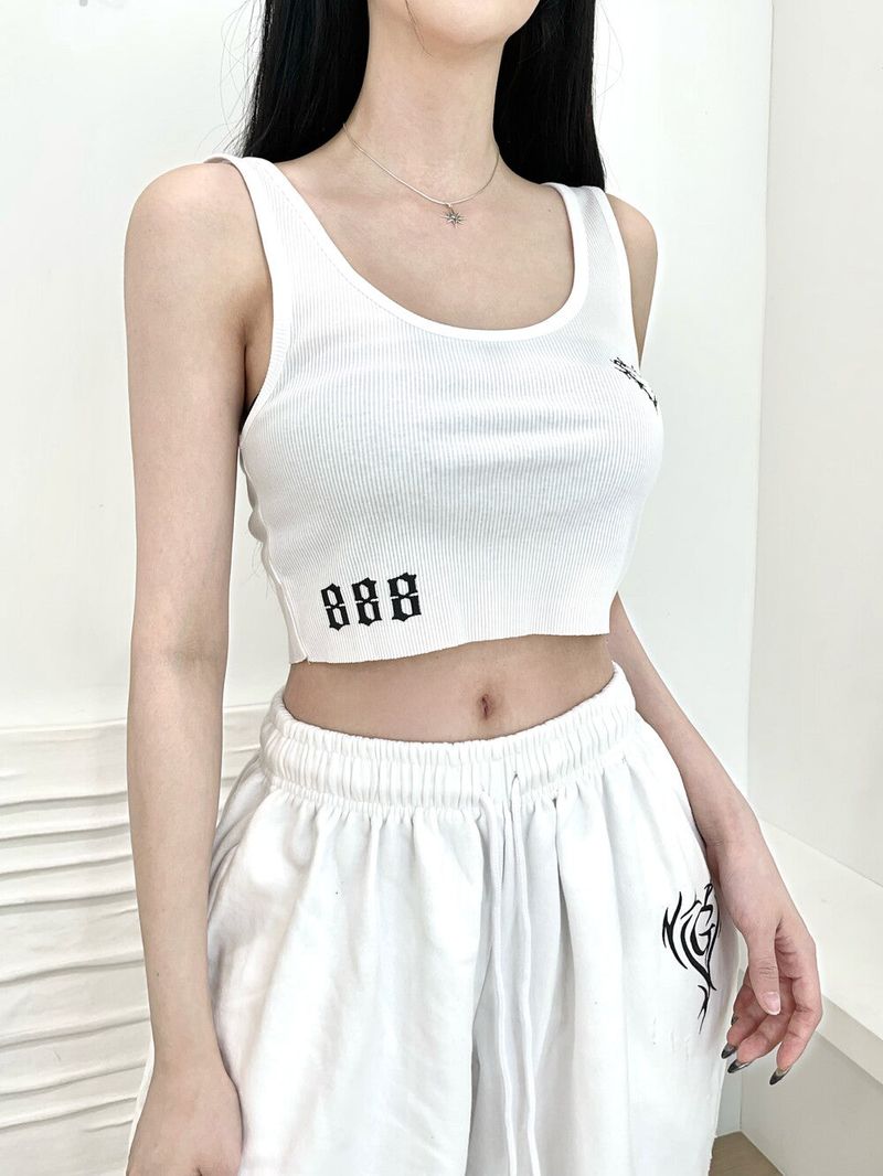 845. Heart crop sleeveless (2color)
