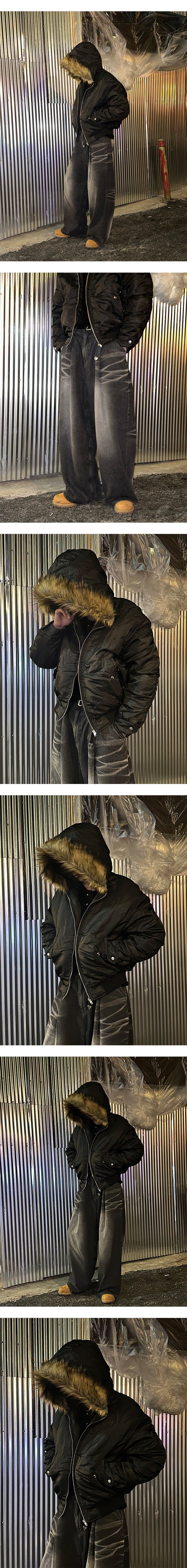 [F/W] Real fur ma-1padding jumper(3color)