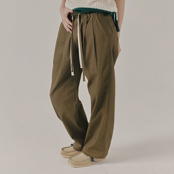 ROMANTIC CROWN(ロマンティッククラウン)の「WIDE COTTON PANTS_KHAKI(Pants)」