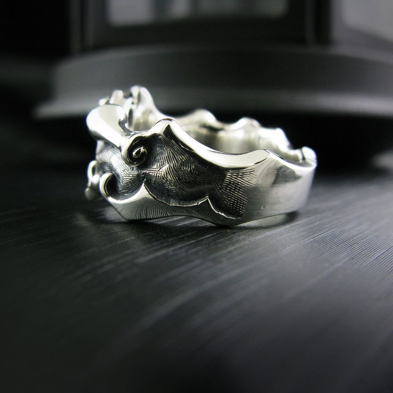 RollingL silver ring