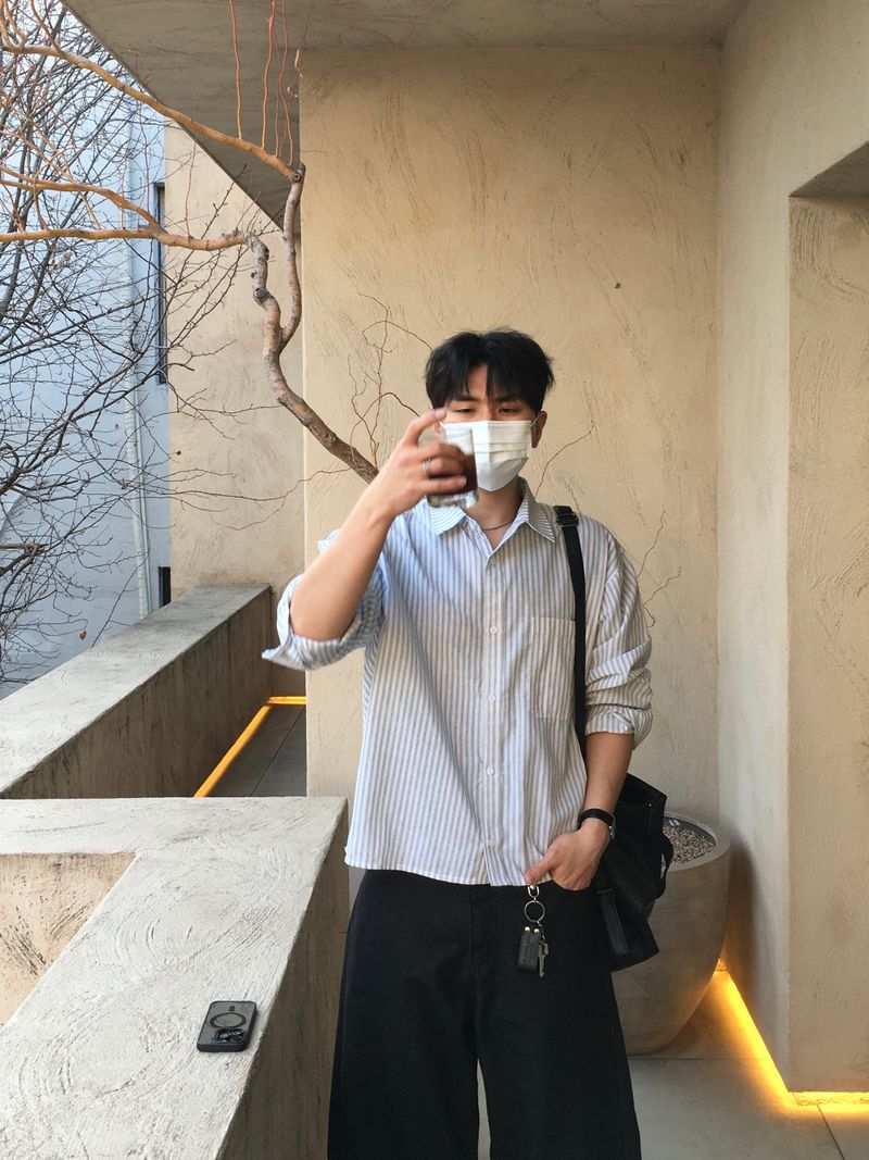 Coff Stripe Cropped Shirt 3C