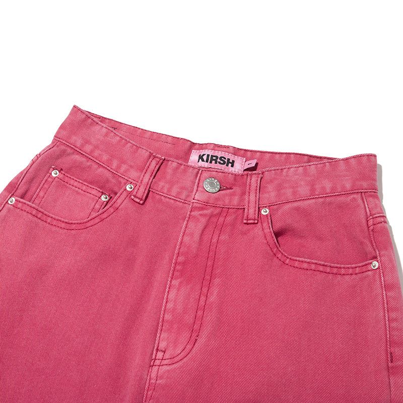 BASIC STRAIGHT COLOR COTTON PANTS [LIGHT BURGUNDY]