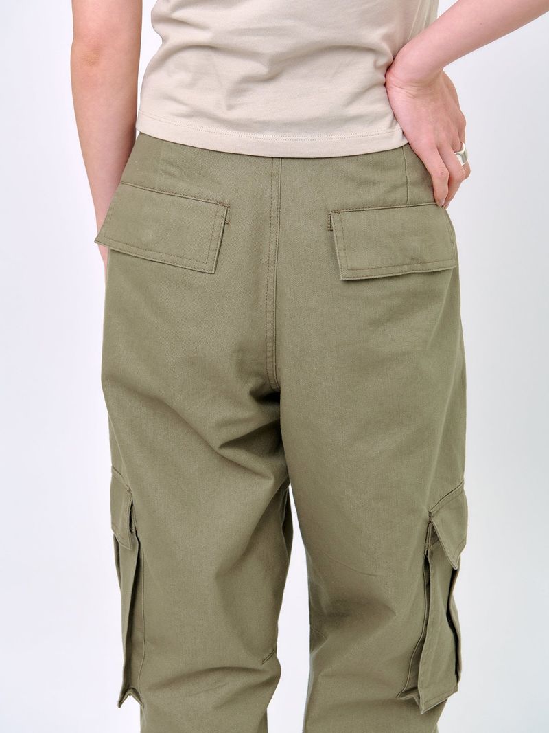 ZIP-POCKET CARGO PANTS_Khaki