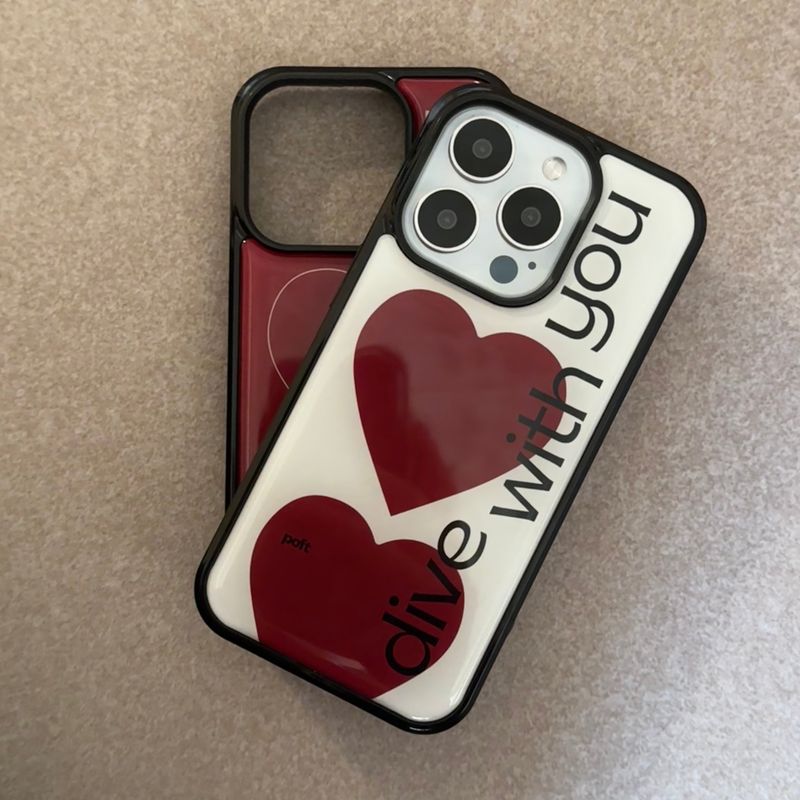 epoxy dive with you lettering case red