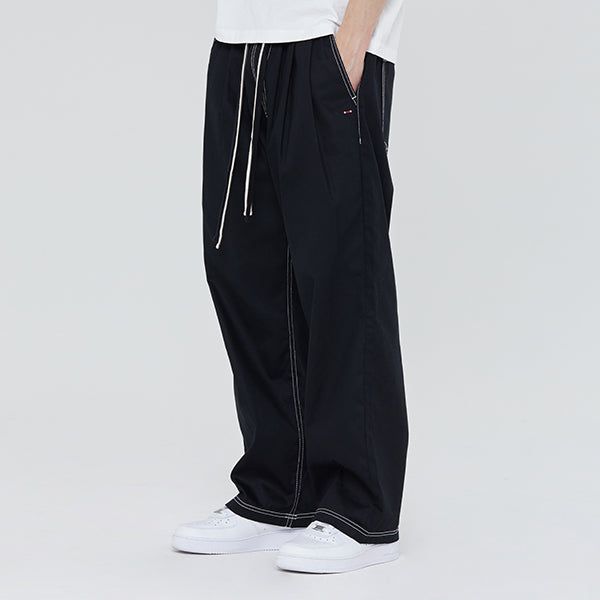 ROMANTIC CROWN(ロマンティッククラウン)の「WIDE COTTON PANTS_BLACK(Pants)」