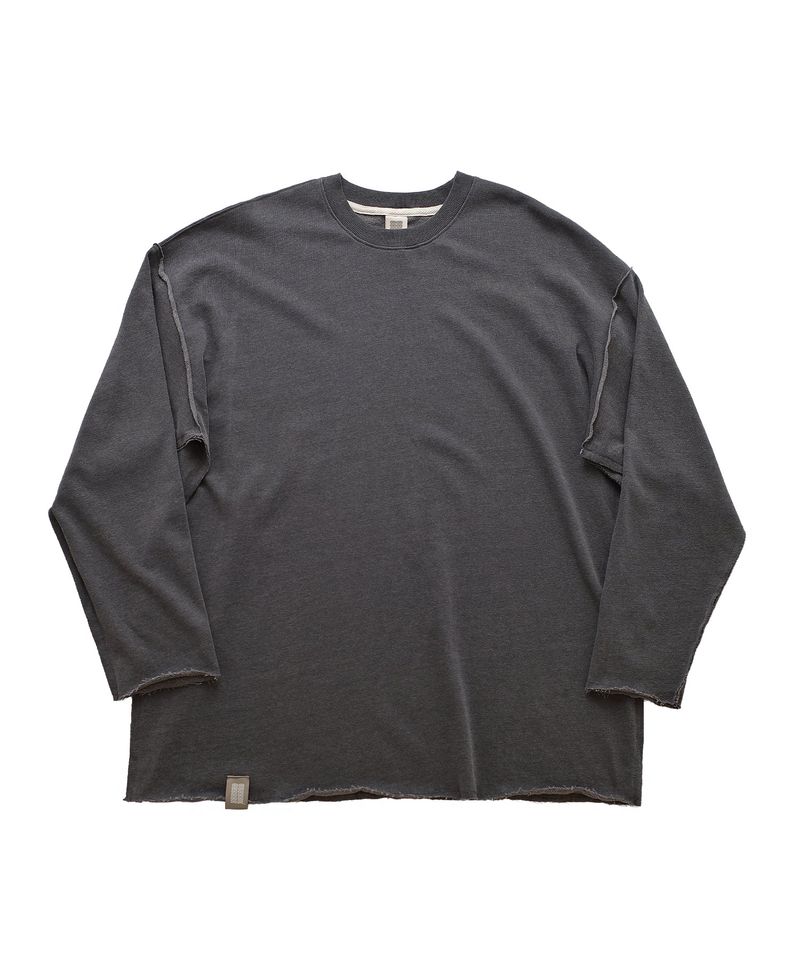 A NOTHING(アナッシング)の「ヴィンテージ P. ダイイングカットアウトボックスTシャツ (Charcoal)(トップス)」