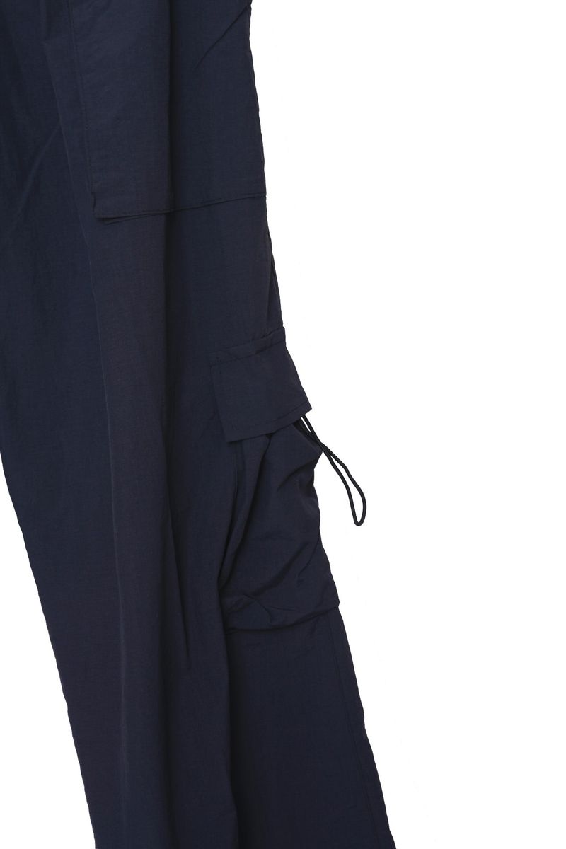 string pocket nylon pants