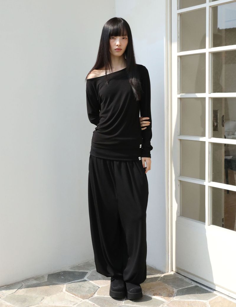 BANDING BALLOON PANTS(BLACK)