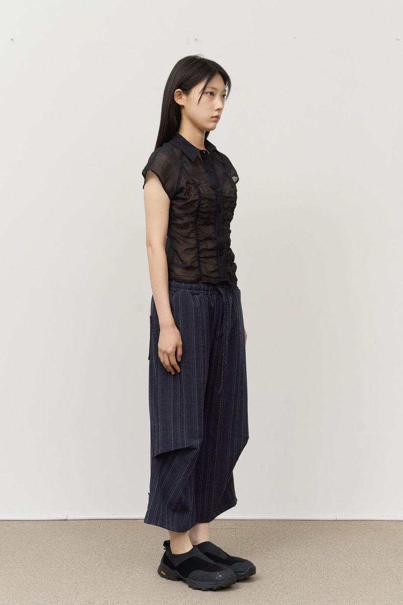 (W) Peony Wrinkled Blouse