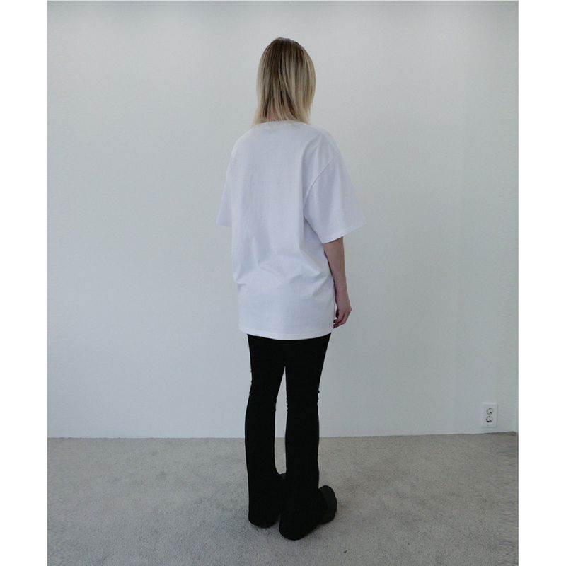 メタリックリボンTシャツ - WHITE