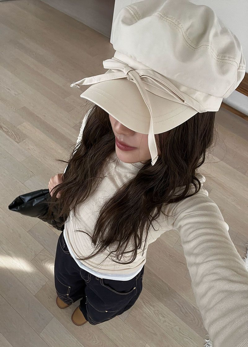 RIBBON BERET CAP