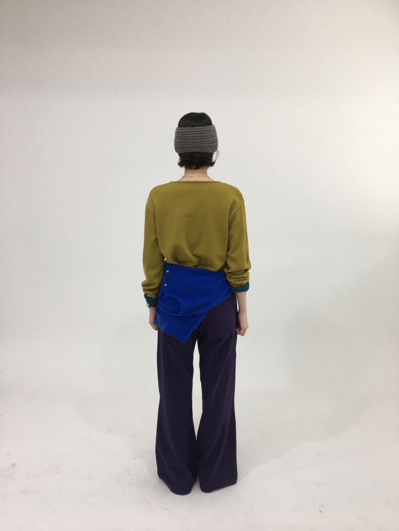 Tri-semi bootcut pants (3color)