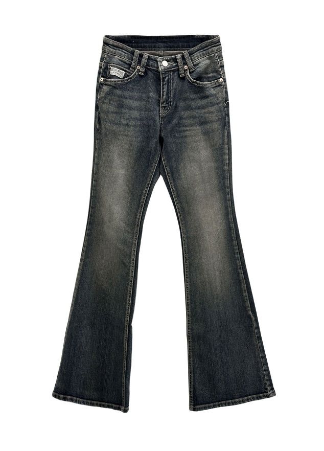 Hervo embroidered bootcut denim