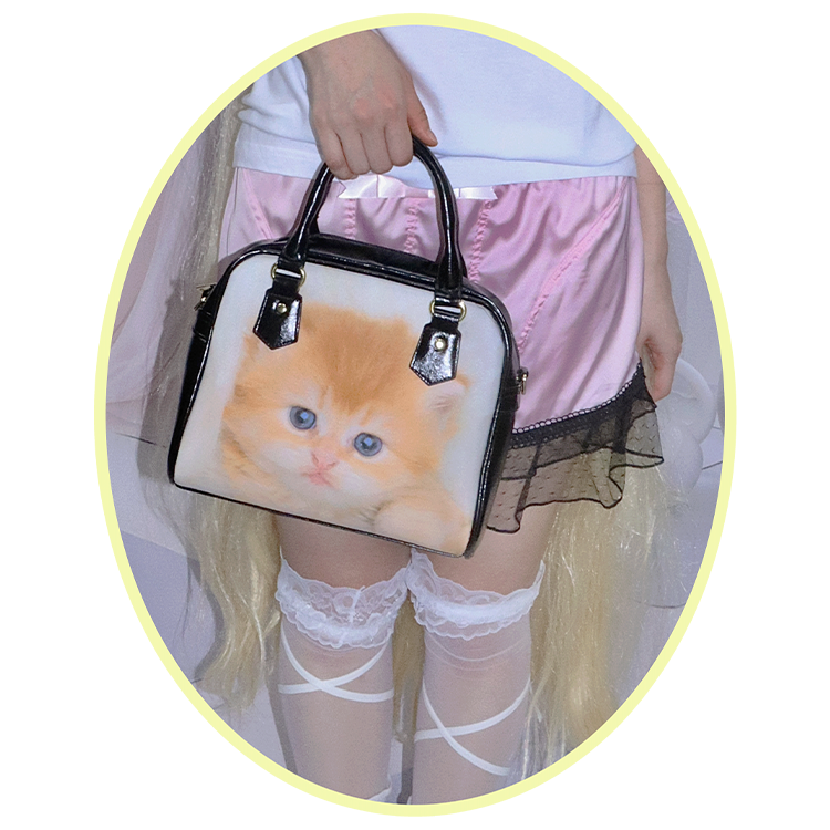 キャットレザーバッグ