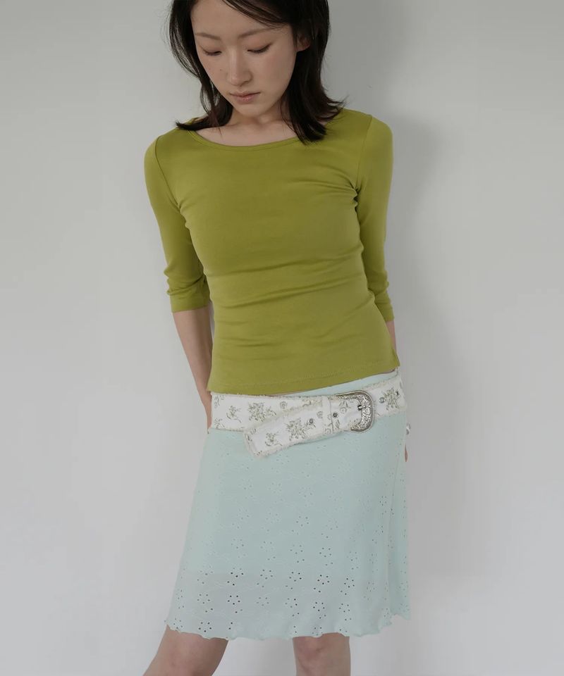 Mint Streched Midi Skirt (2sizes)
