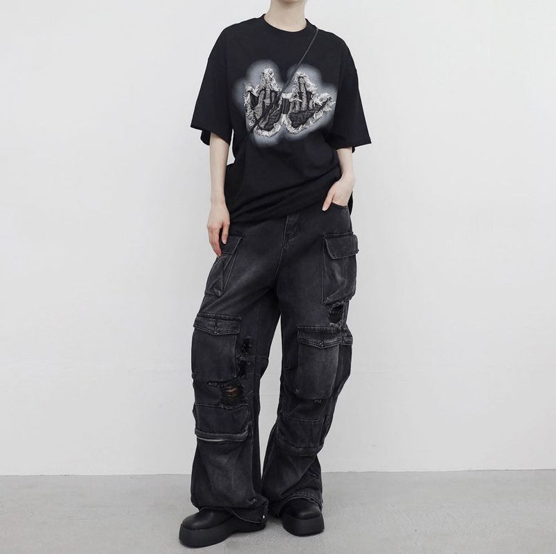 NONCODE（ノンコード）の「(Unisex) Defne Damage Pocket Button Pants（Pants）」
