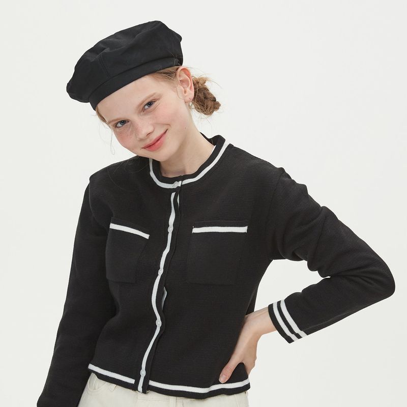 COLORATION SHORT CARDIGAN_BLACK