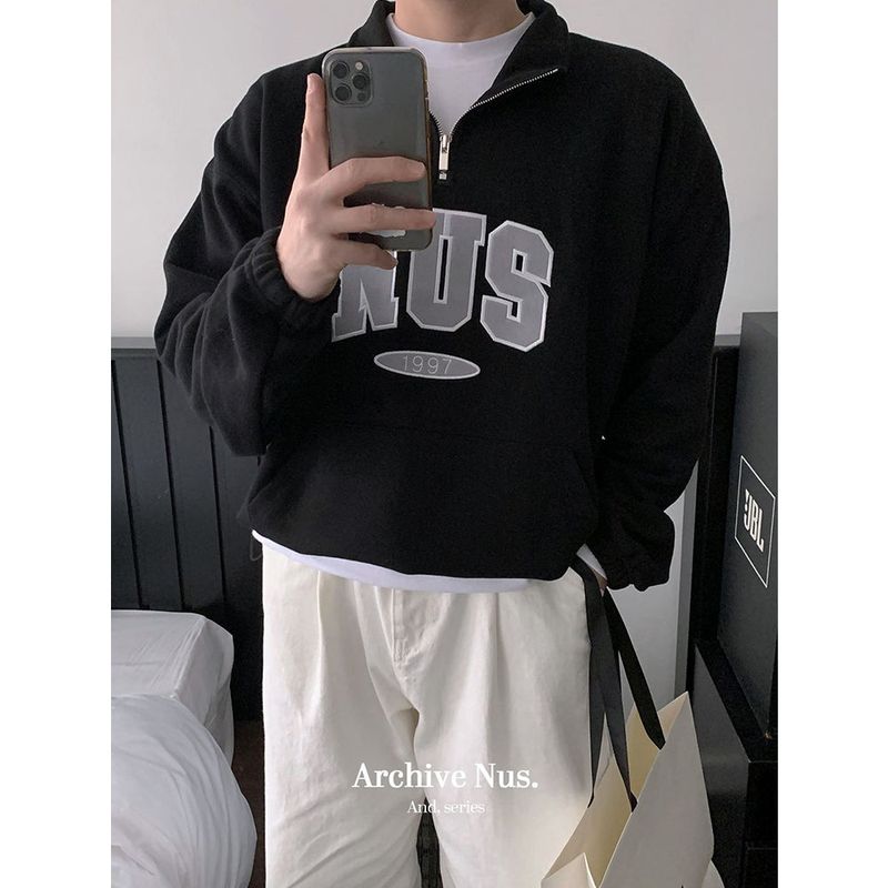 Huke x Nus. half zip-up