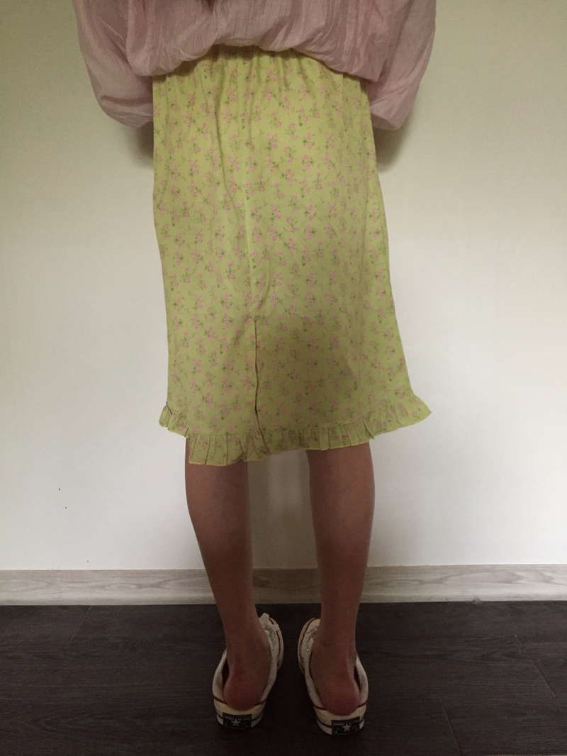Merry Flower Frill Skirt (2color)