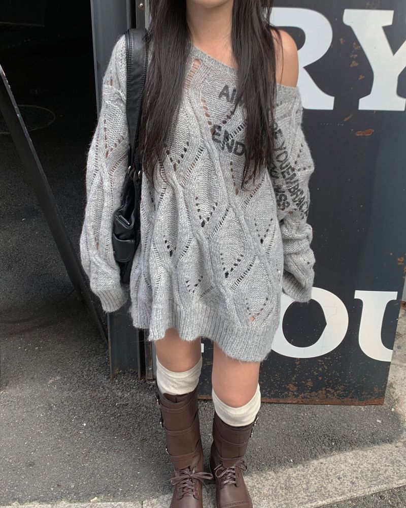 Strap leather long boots