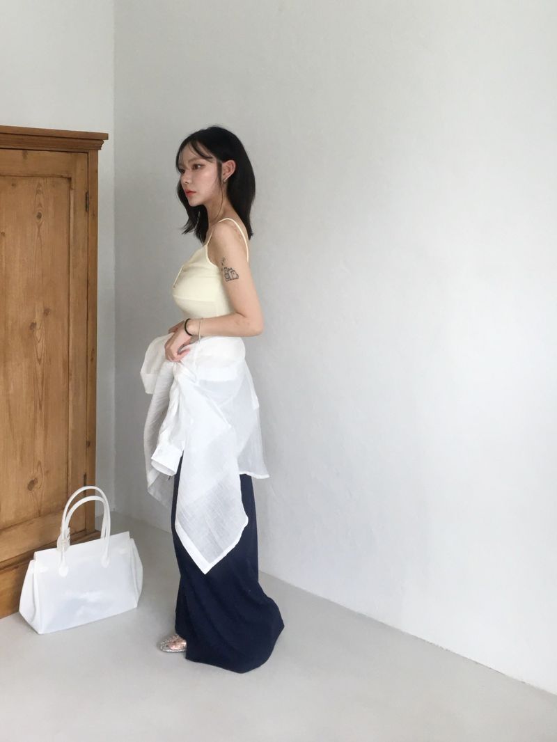 Salt line waist maxi skirt (4c)