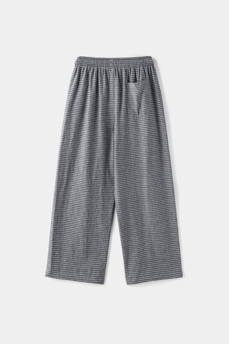 Border stripe summer pants